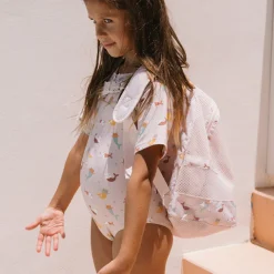 Monnëka Mochila Anti-Areia Mermaid Cats 30cm | Impermeável | 3 a 10 Anos
