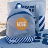 Monnëka Mochila Anti-Areia Stripes Blues & Beyond 30cm | Impermeável | 3 a 10 Anos