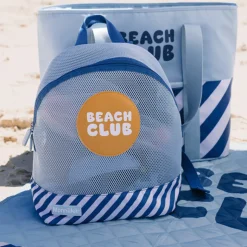 Monnëka Mochila Anti-Areia Stripes Blues & Beyond 30cm | Impermeável | 3 a 10 Anos