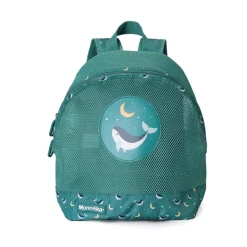 Monnëka Mochila Anti-Areia Whale Teal 30cm | Impermeável | 3 a 10 Anos