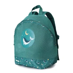 Monnëka Mochila Anti-Areia Whale Teal 30cm | Impermeável | 3 a 10 Anos