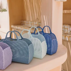 Monnëka Saco Retro Vintage Azure | 25x30x10 cm | Ideal para praia