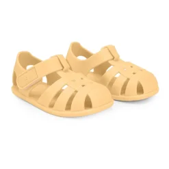 Monnëka Sandálias Infantis T20 Wild Animals Amarelas | Barefoot | PVC Sem Ftalatos