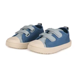 Monnëka Sapatilhas de Lona Infantil Azure T30 | Barefoot Drop Zero | Sola Antiderrapante