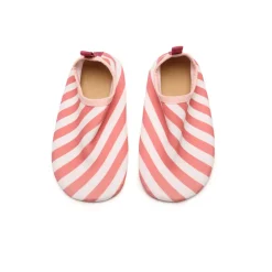 Monnëka Sapatinhos de Praia Stripes Bloom & Blush T22/23 | Proteção UV50+ | Sola Antiderrapante EVA