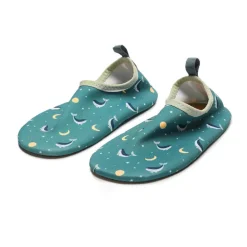 Monnëka Sapatinhos de Praia Whale Teal T22/23 | Proteção UV50+ | Sola Antiderrapante EVA