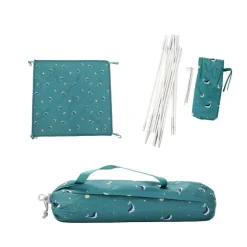 Monnëka Tenda Infantil Whale Teal | Proteção UPF50+ e Mosquiteiro | 120x120x110cm