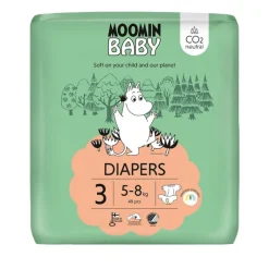 Moomin Baby Fraldas Tamanho 3 5-8Kg 48 Unidades