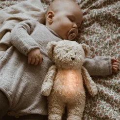 Moonie 2.0 Urso Peluche Sensorial Branco 28cm | Ajuda Sono Bebé