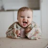 Mushie Babete Manga Comprida Pastel Blooms 6-24M | Resistente à Água