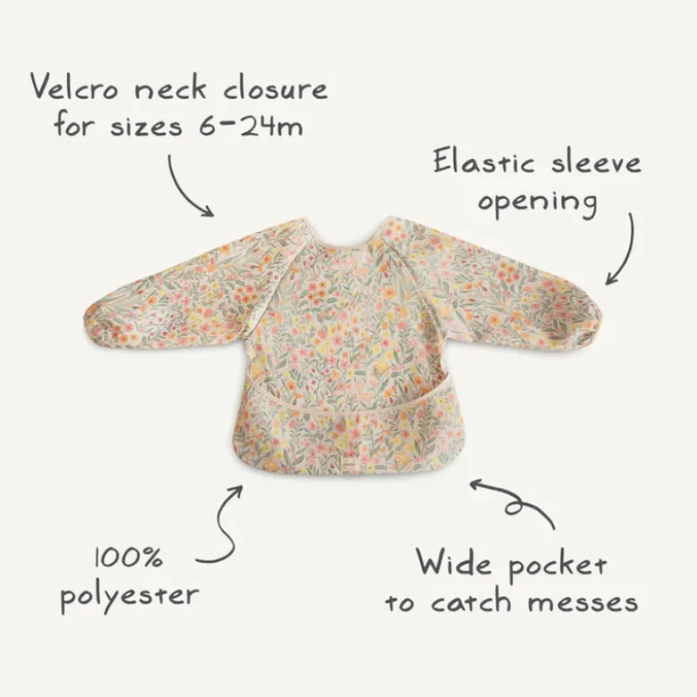 Mushie Babete Manga Comprida Pastel Blooms 6-24M | Resistente à Água