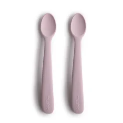 Mushie 2 Colheres de Alimentação Lilás +6 Meses | Silicone Alimentar