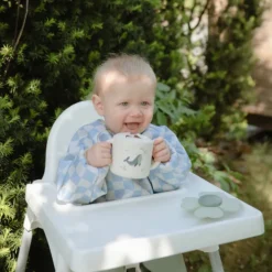 Mushie Copo Snacks Anti-Derrame Baleias 6+ Meses | Copo com pegas