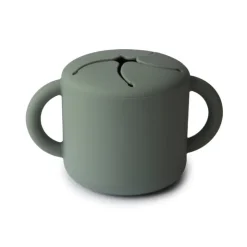 Mushie Copo Snack Silicone Verde Escuro +12M