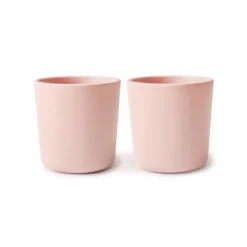 Mushie Copos para Refeições 225ml 6+ Meses | Cor Blush Conjunto de 2 - Plástico Seguro