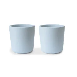 Mushie Copos para Refeições 225ml 6+ Meses Pack 2 | Cor Powder Blue - Plástico Seguro