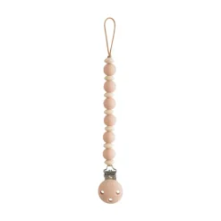 Mushie Corrente para Chupeta 0+ Meses | Silicone Alimentar - Cor Halo Luna Blush