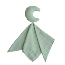 Mushie Doudou Moon Roman Green 50x30cm | Algodão Orgânico - Conforto para Bebé