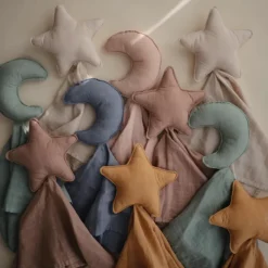 Mushie Doudou Star Fog 30x50cm | Algodão Orgânico - Conforto para Bebé