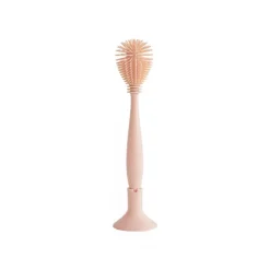 Mushie Escova Dupla para Biberões 2 em 1 Cor Blush | Cerdas Silicone Alimentar