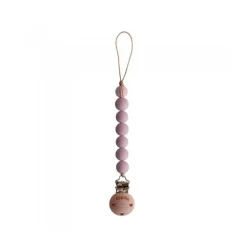 Mushie Halo Corrente Chupeta Mauve +0M