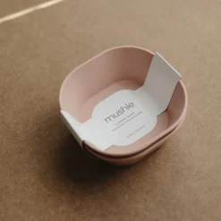 Mushie Pack Taças Quadradas Blush - 2 Unidades | Sem BPA uso no Micro-ondas