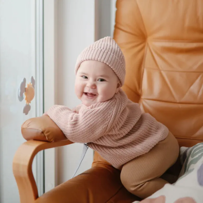 Mushie Spinner Sunshine com Ventosa +10 Meses | Brinquedo Sensorial de Silicone