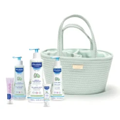 Mustela Bebé Cesta Essenciais Menta | 5 produtos Mustela para Recém-Nascido