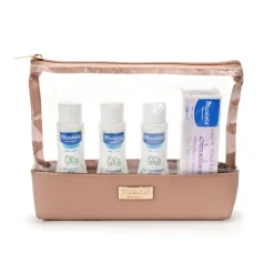Mustela Bolsa Indispensáveis Mocca | Kit com 4 Essenciais de Higiene para Bebé