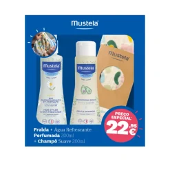 Mustela Fralda + Água Refrescante 200ml + Champô Suave 200ml