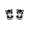 MyLovly Brincos Criança Gatinho Preto | Aço Hipoalergénico