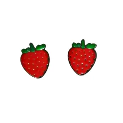 MyLovly Brincos Criança Morango | Aço Hipoalergénico
