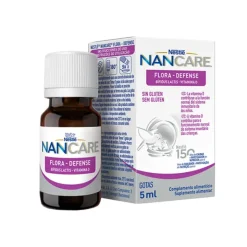 NANCARE FLORA-DEFENSE Gotas 5ml | Probiótico B. lactis + Vitamina D | Para Defesas Imunitárias do Bebé