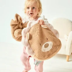 Nattou Mochila Infantil Leão em Tecido Teddy | Fofa, Leve e Lavável