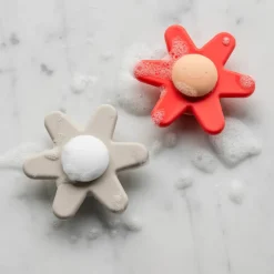 Nattou Spinner Silicone Flor Argila com Ventosa | Brinquedo Sensorial para Bebés