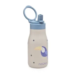 Noüka Garrafa Térmica Infantil Lucie Kiko The Toucan 300ml | Com palhinha mantém bebidas frias até 24h