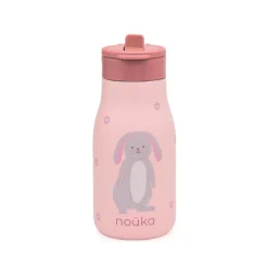 Noüka Garrafa Térmica Infantil Lucie Pip The Rabbit 300ml | Com palhinha mantém bebidas frias até 24h