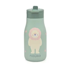 Noüka Garrafa Térmica Infantil Lucie Roary The Lion 300ml | Com palhinha mantém bebidas frias até 24h