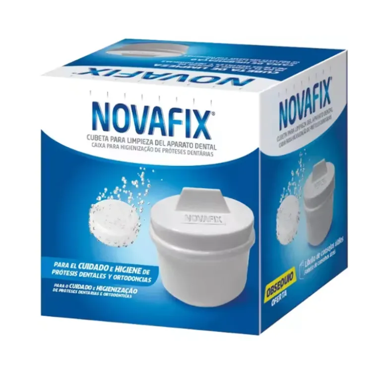 Novafix Caixa Higienização Prótese Dentária | Limpeza Diária