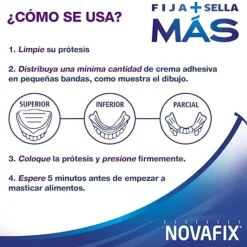 Novafix Mais Creme Adesivo Prótese Dentária 40g | Fixação Prolongada