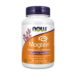 NOW Magtein Magnésio L-Treonato 90 Cápsulas | Memória e Saúde Cerebral