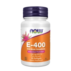 NOW Vitamina E-400 50 Cápsulas | Protege a saúde celular, imunidade