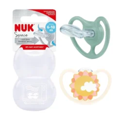 Nuk Chupeta Space Tetina Silicone Animais 6-18M 2 Uni.