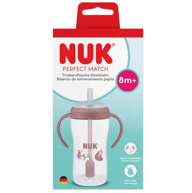 Nuk Copo Aprendizagem Perfect Match com Palhinha Rosa 260ml +8 Meses