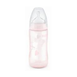 Nuk First Choice Biberão Silicone Rosa 0-6M 300ml