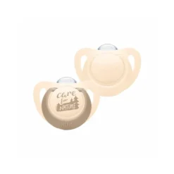 Nuk For Nature Chupetas Silicone Bege T2 6-18M