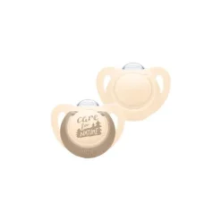 Nuk For Nature Chupetas Silicone Bege T1 0-6M