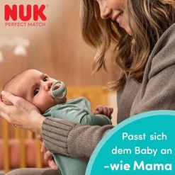 NUK Perfect Match Chupetas Silicone 0-6M x2 Verde + Azul | 95% Aceitação Bebés