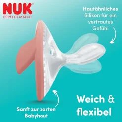 NUK Perfect Match Chupetas Silicone 0-6M x2 Verde + Azul | 95% Aceitação Bebés