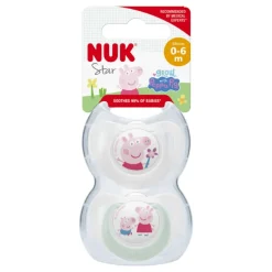 Nuk Star Peppa Pig Chupetas Silicone 0-6M
